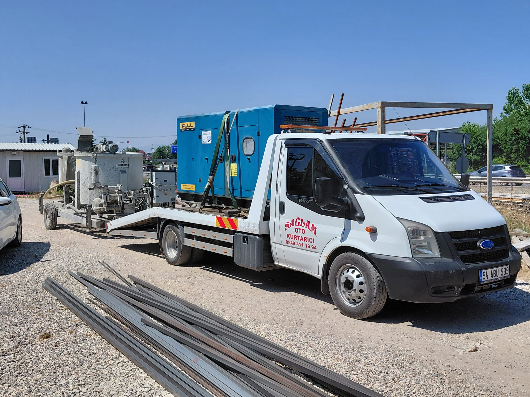 Jeneratör ve depo malzemesi taşıma – Sakarya kayar kasa çekici